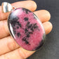 Pink Rhodonite Silver Pendant From Brazil - 2.2" - 23.0 Grams