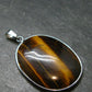 Tiger Eye Silver Plated Pendant - 2.0"