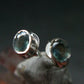 Alexandrite Gem Silver Stud Earrings From Russia - 0.86 Grams