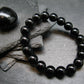Black Obsidian Genuine Bracelet ~ 7 Inches ~ 10mm Round Beads