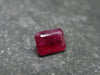 Beautiful Rare Gem Bixbite Red Beryl Emerald Cut Stone From Utah USA - 0.51 Carats - 5.6x4.2mm