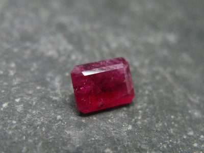 Beautiful Rare Gem Bixbite Red Beryl Emerald Cut Stone From Utah USA - 0.51 Carats - 5.6x4.2mm