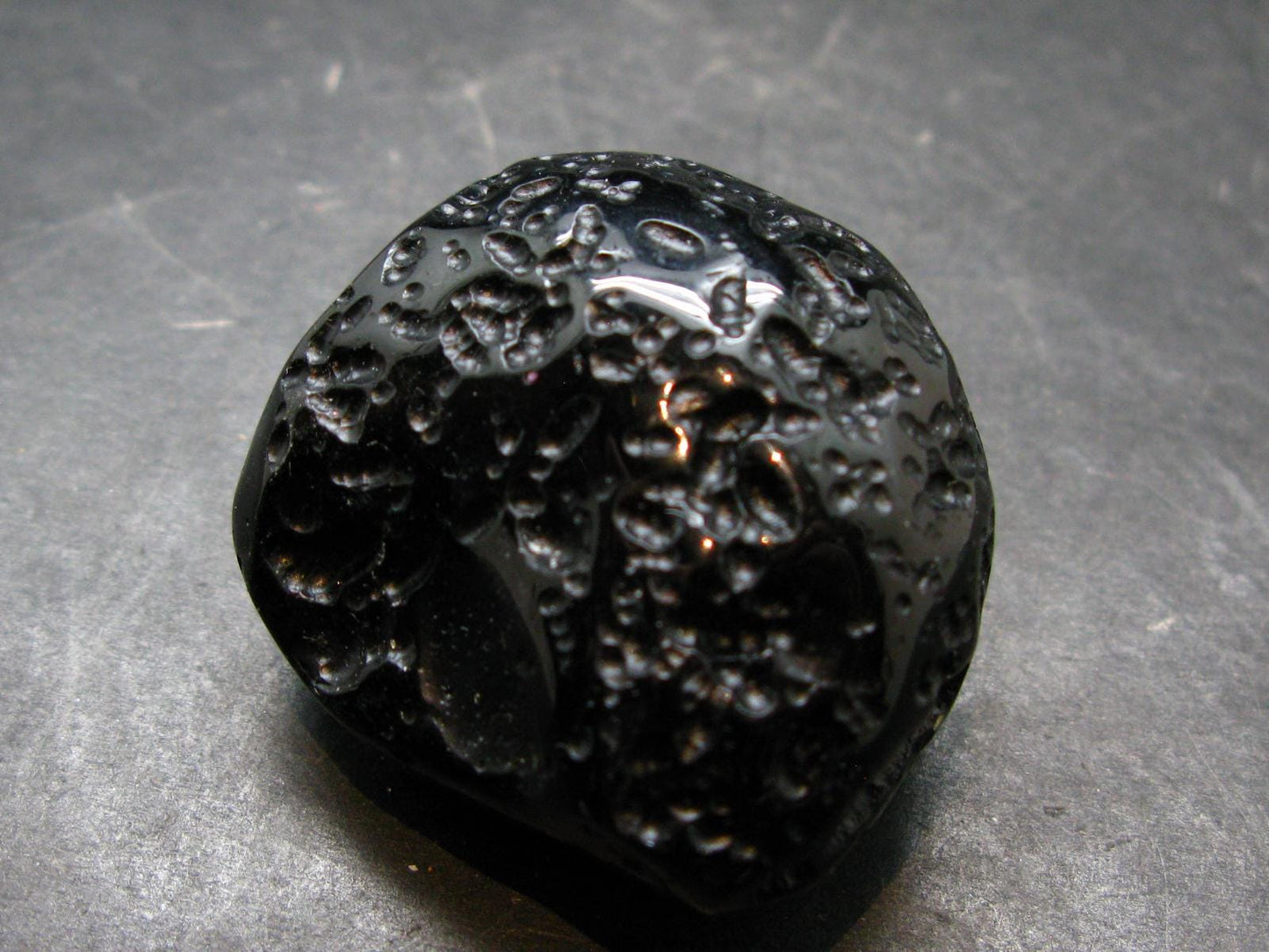 Rare Large Black Tibetan Tektite Raw Piece from Tibet - 1.5" - 53.43 Grams