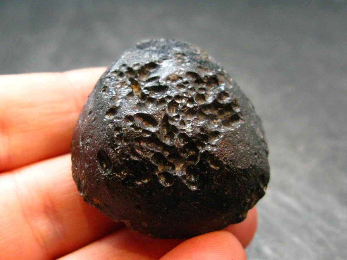 Rare Large Black Tibetan Tektite Raw Piece from Tibet - 1.4" - 27.62 Grams