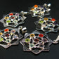 Set of Five 7 Chakra Balancing Natural Multicolor Gems Mandala Pendant