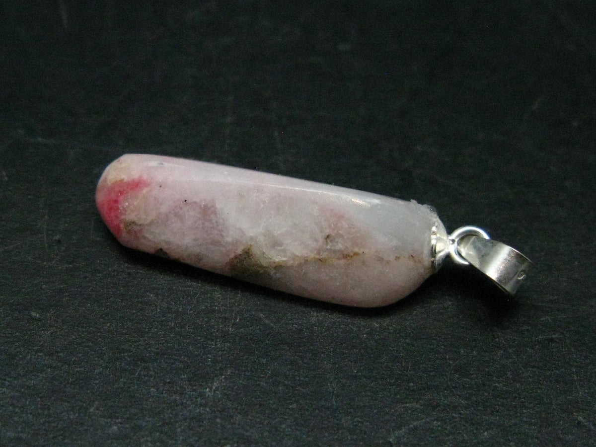 Rare Pink Tugtupite Sterling Silver Pendant From Greenland - 1.2" - 1.95 Grams