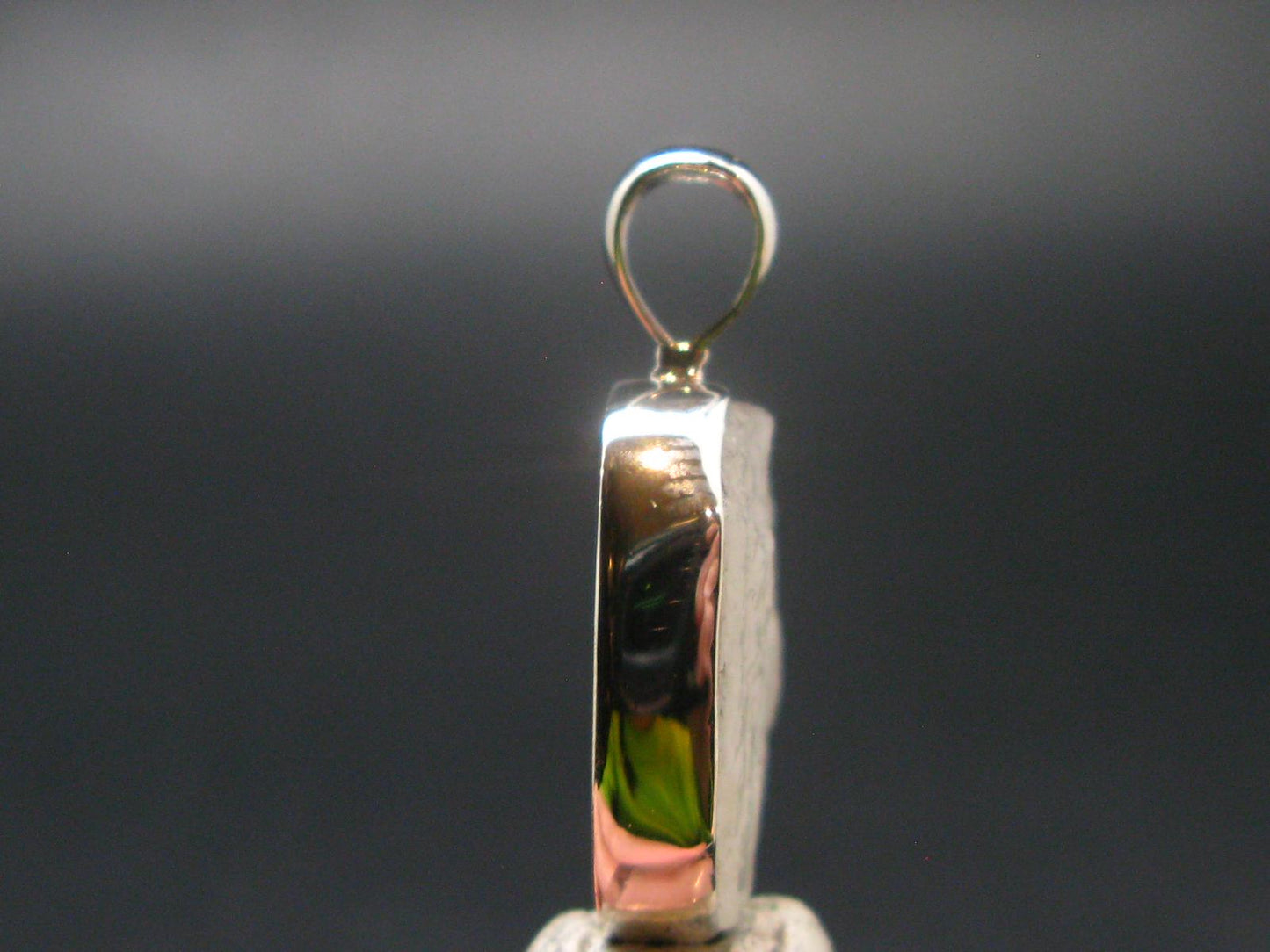 Raw Rare Natrolite Crystal Silver Pendant From Russia - 1.0" - 2.74 Grams