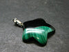 Queen of Green!! Genuine Vivid Vibrant Green Malachite Sterling Silver Pendant - 1.1" - 3.48 Grams