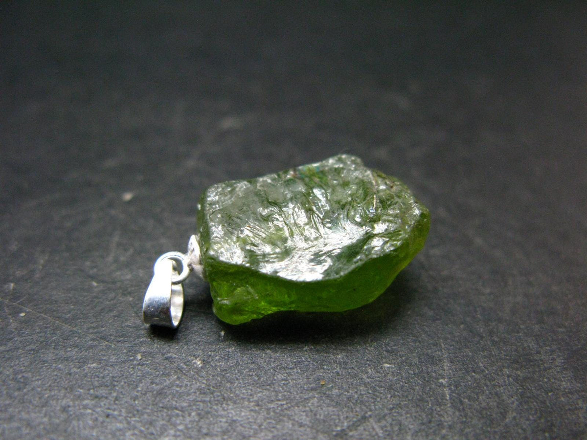 Peridot Olivine Pendant in SS From Arizona - 1.0" - 3.53 Grams