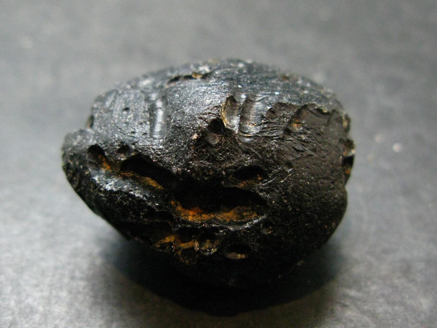 Rare Large Black Tibetan Tektite Raw Piece from Tibet - 1.2" - 20.54 Grams