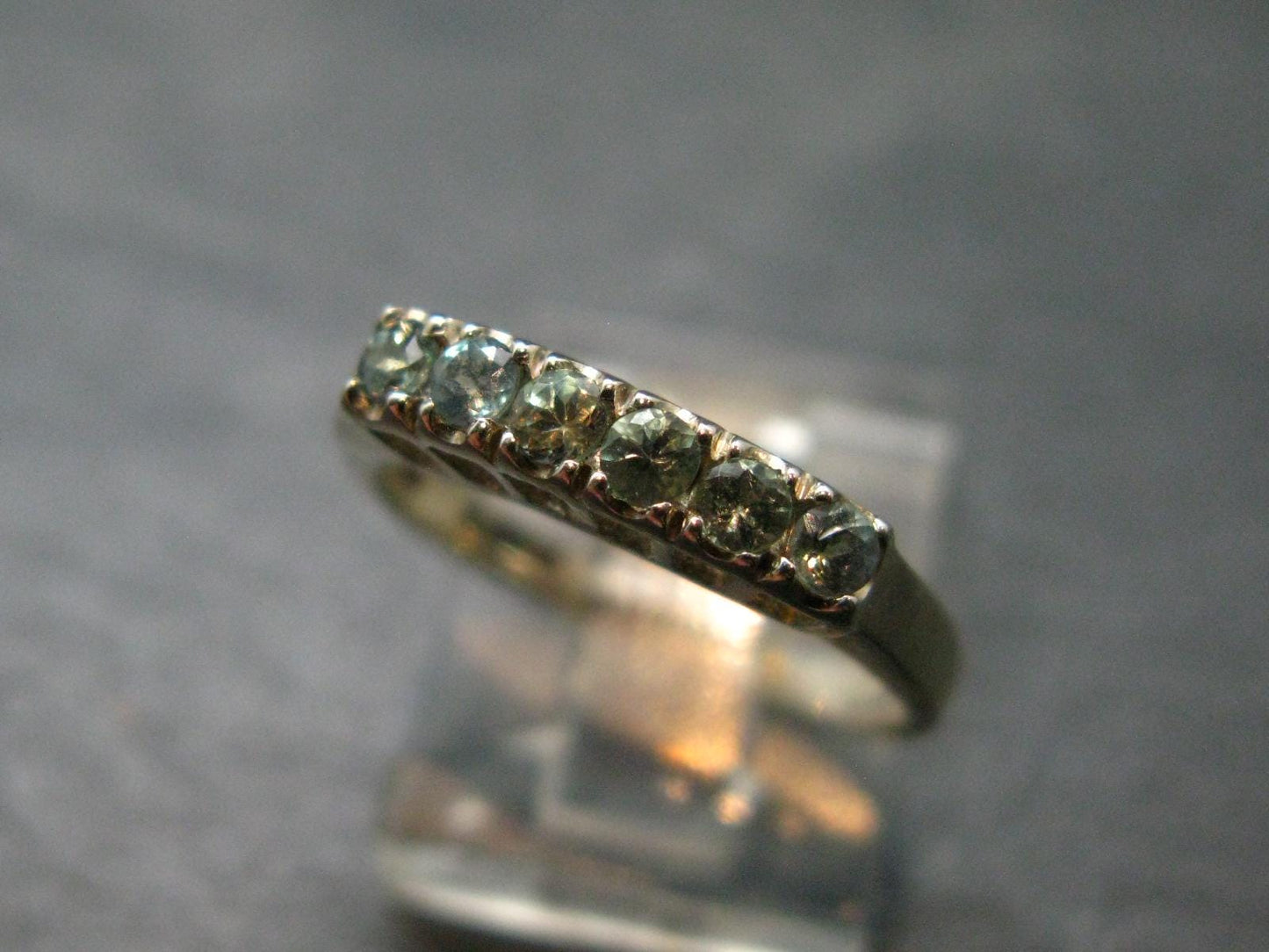 Genuine Alexandrite Gem Silver Ring From Russia - Size 6.25 - 2.34 Grams