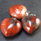 Lot of 3 Natural Puffed Heart Red Jasper Pendant from Madagascar