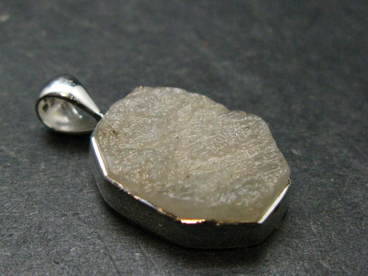 Very Rare White Cryolite 925 Silver Pendant from Greenland - 1.0" - 3.24 Grams