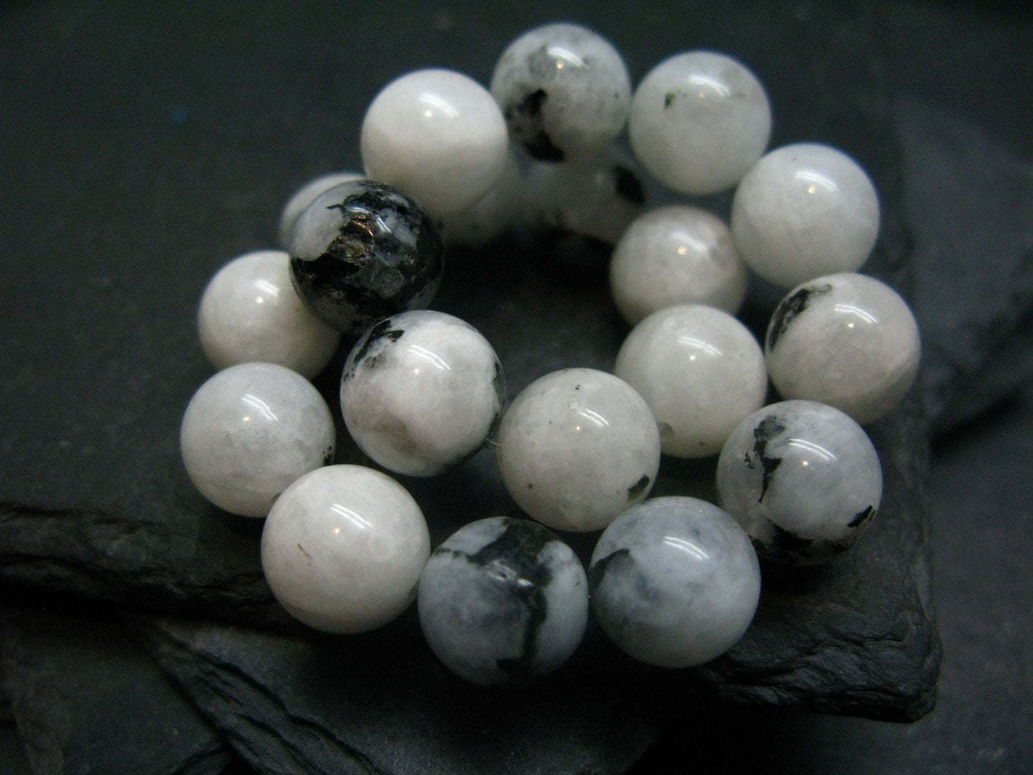 Moonstone Genuine Bracelet ~ 7 Inches ~ 10mm Round Beads