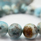 Larimar Stretch Bracelet Blue Gemstone Beads Minimalist Ocean Jewelry Gift