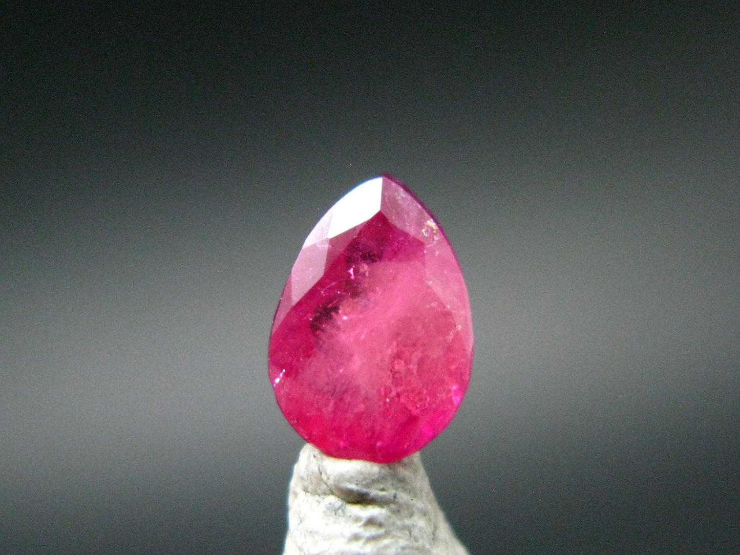 Beautiful Rare Gem Bixbite Red Beryl Emerald Cut Stone From Utah USA - 0.45 Carats - 6.4x4.4mm