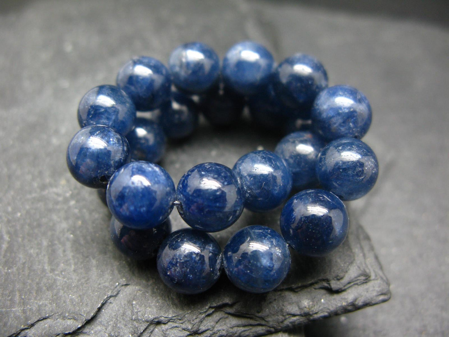 AAA Grade Gem Blue Sapphire Genuine Bracelet ~ 7 Inches ~ 8.5mm Round Beads