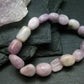 Kunzite Spodumene Genuine Bracelet ~ 7 Inches ~ 12mm Tumbled Beads