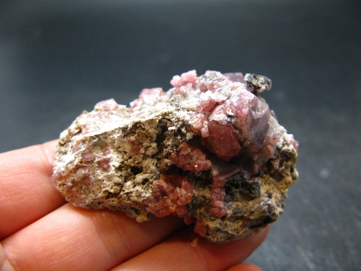Raspberry Grossular Garnet Cluster From Mexico - 2.1" - 38.75 Grams