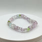 Kunzite & Peridot Bracelet | Lilac, Green Crystal Healing Jewelry