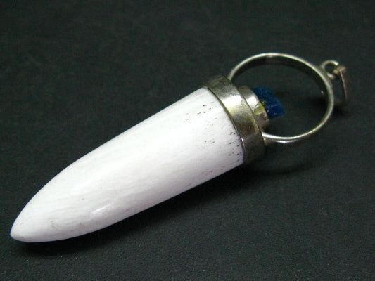 Cavansite and Scolecite Pendant From India - 2.5"
