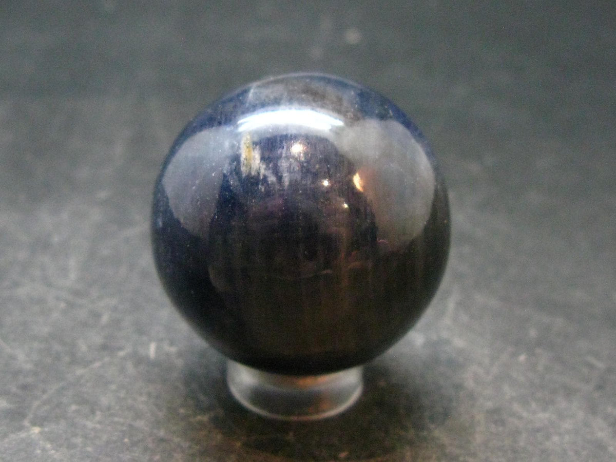 Blue Sapphire Corundum Sphere From India - 1.3" - 74.36 Grams