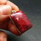 Thulite Silver Plated Pendant From Norway - 1.2" - 6.04 Grams