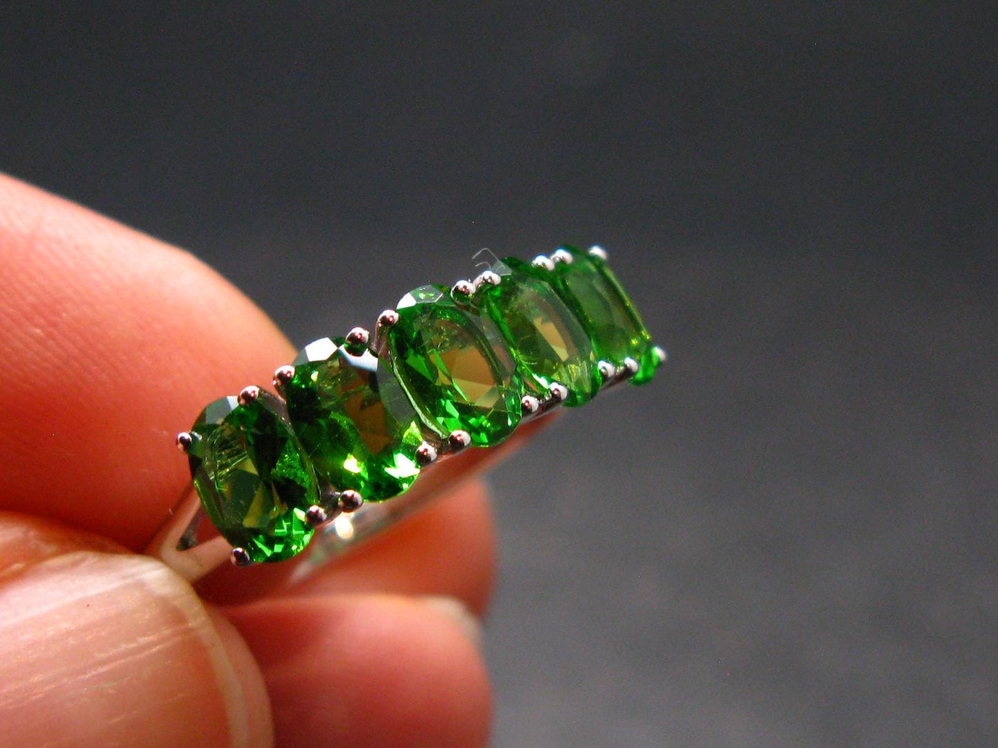Helenite Gaia Stone Gem Sterling Silver Ring From Washington - Size 7 - 4.0 Carats