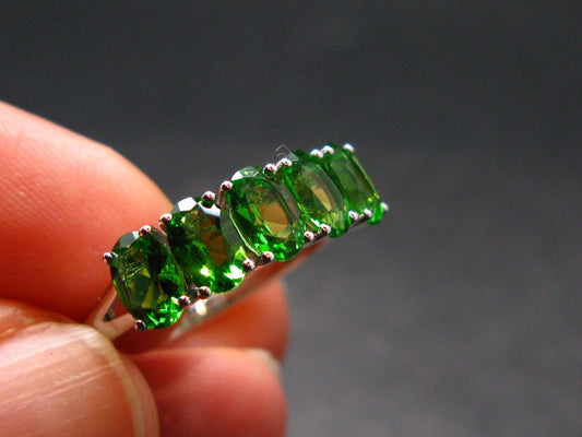 Helenite Gaia Stone Gem Sterling Silver Ring From Washington - Size 7 - 4.0 Carats