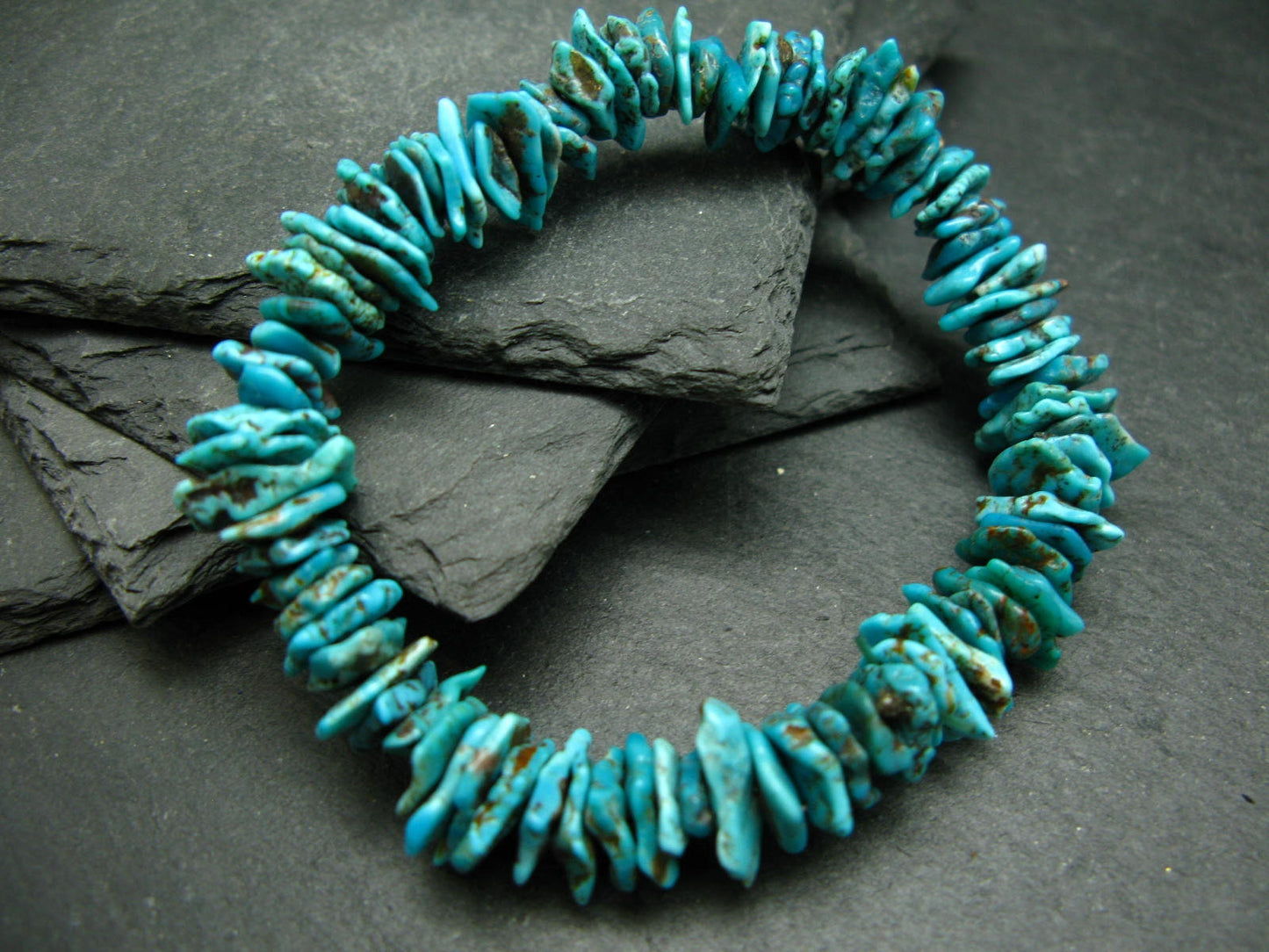 Turquoise Genuine Untreated Bracelet ~ 7 Inches ~ 10mm Tumbled Beads