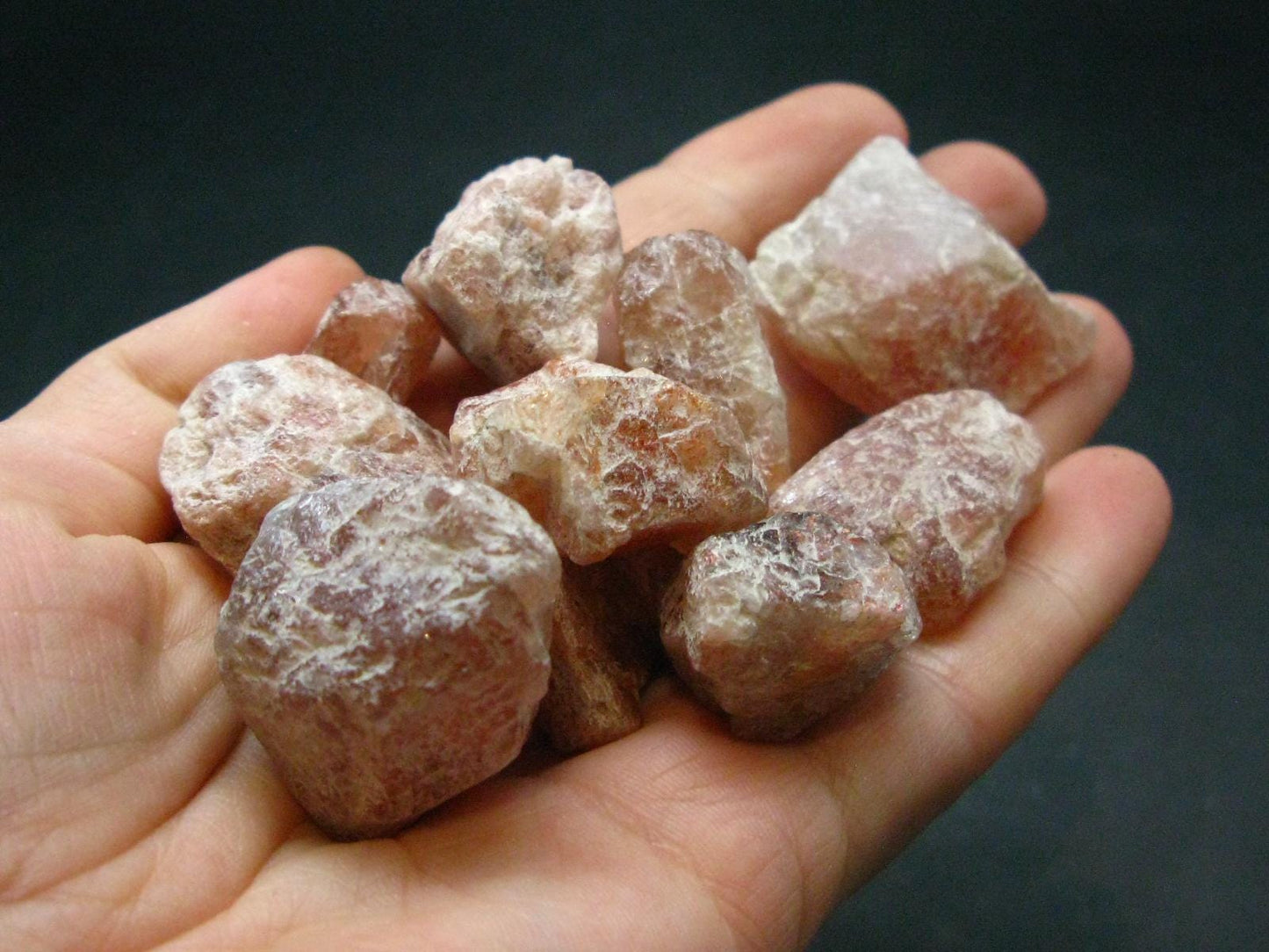 Lot of 10 Sunstone Raw Crystals From Tanzania - 430.65 Carats