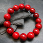Red Coral Genuine Bracelet ~ 7 Inches ~ 13mm Round Beads