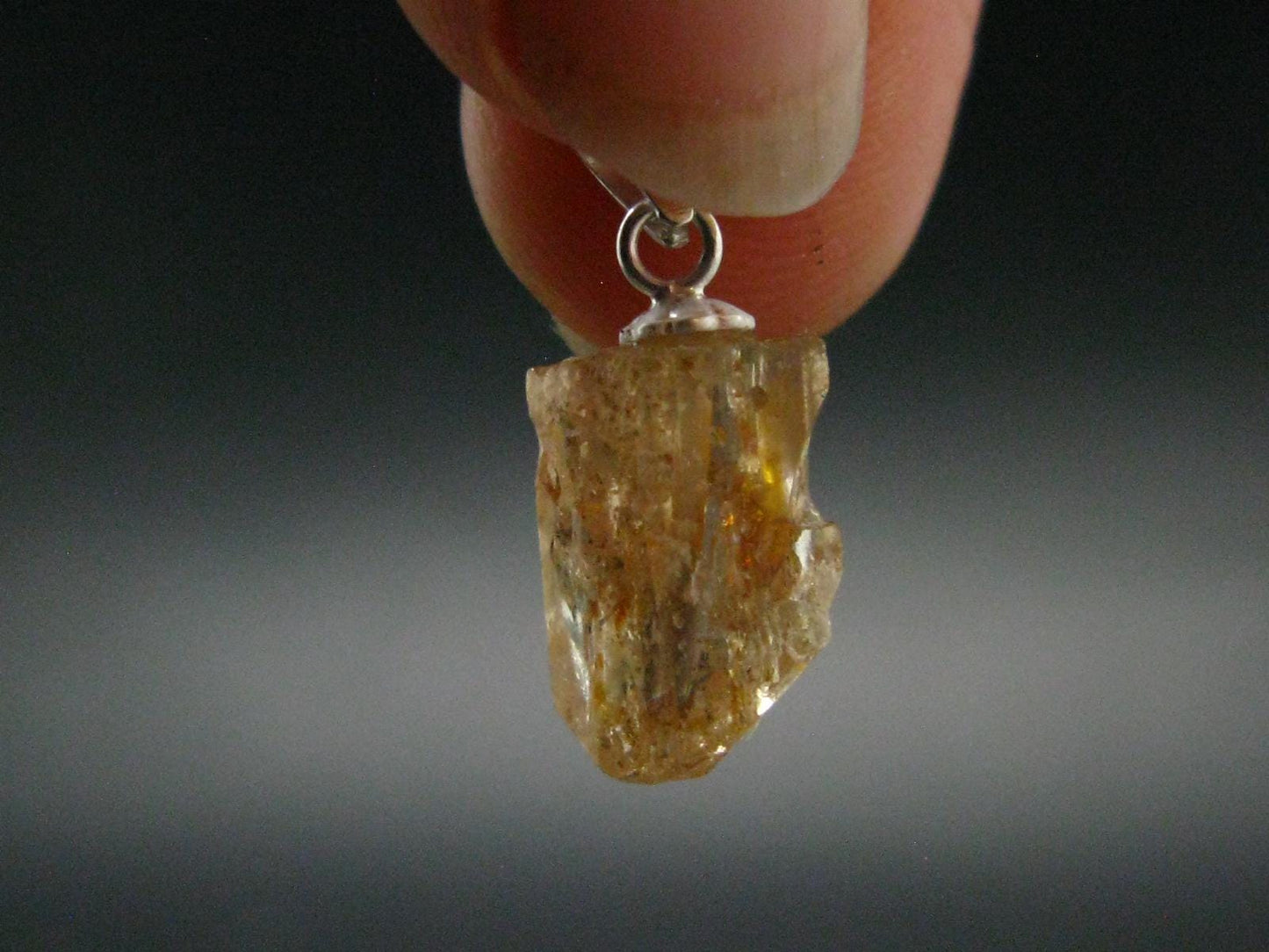 Imperial Topaz Crystal Pendant From Brazil - 0.8" - 1.35 Grams