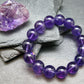 AAA Grade Amethyst Gem Genuine Bracelet ~ 7 Inches ~ 12mm Round Beads