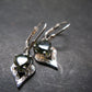 Moldavite Tektite Silver Earrings from Czech Republic - 3.47 Grams