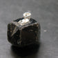 Sharp Black Melanite Andradite Garnet Silver Pendant From Mali - 0.9" - 12.48 Grams