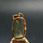 Moldavite Tektite Gold Plated Silver Pendant from Czech Republic - 0.8" - 1.0 Grams