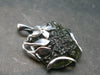 Large Gem Moldavite Tektite SS Pendant From Czech Republic - 6.44 Grams - 1.3"