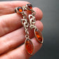 Nature’s Time Capsule!! Natural Cognac Color Baltic Amber 925 Silver Stud Earrings