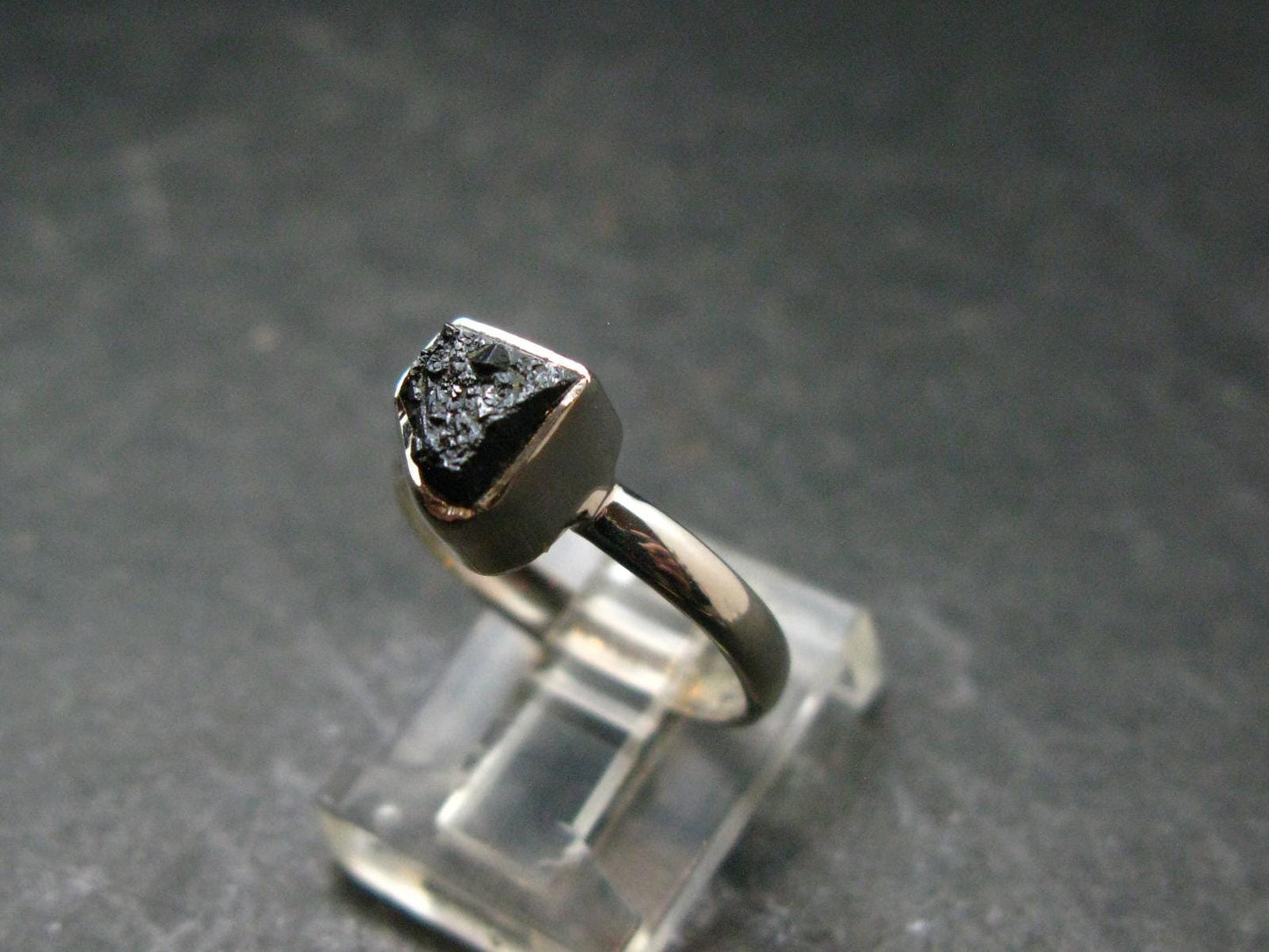 Terminated Brookite Crystal Silver Ring From Arkansas - Size 6 - 2.07 Grams