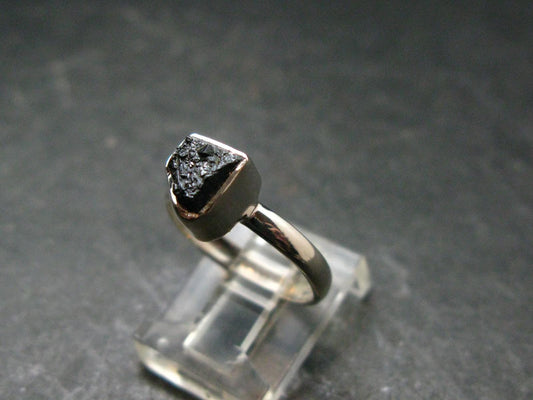 Terminated Brookite Crystal Silver Ring From Arkansas - Size 6 - 2.07 Grams
