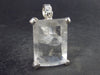 Genuine Clear Manifestation Quartz Sterling Silver Pendant from Brazil - 1.3" - 15.8 Grams
