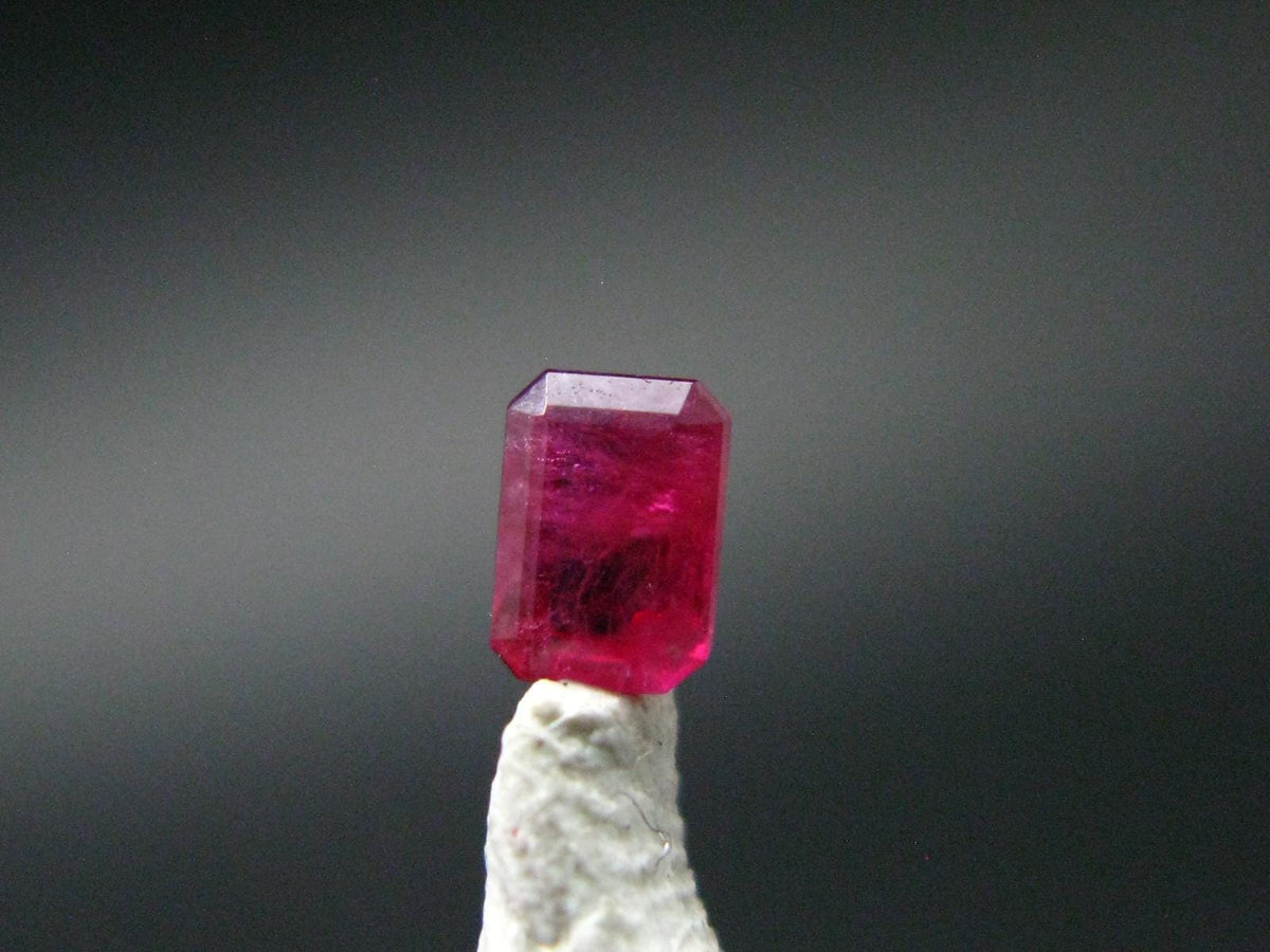 Beautiful Rare Gem Bixbite Red Beryl Emerald Cut Stone From Utah USA - 0.14 Carats - 3.7x2.8mm
