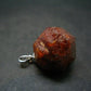 Gem Spessartine Spessartite Orange Garnet Pendant in SS From Tanzania - 0.9" - 6.65 Grams