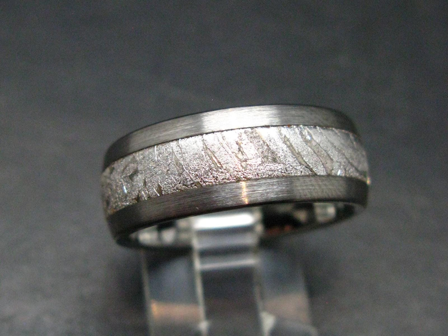 Muonionalusta Meteorite Steel Ring - 11.72 Grams - Size 9