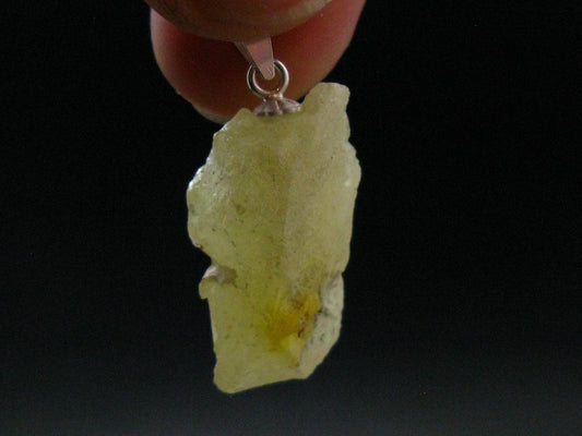 Wulfenite Crystal Silver Pendant From Arizona, USA - 1.0" - 6.78 Grams