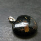 Silver Nuumite Nuummite Heart Pendant From Greenland - 1.0" - 4.51 Grams