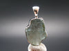 Blue Zircon Gem Crystal Silver Pendant From Cambodia - 1.1" - 5.32 Grams