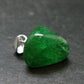 Tsavorite Gem Green Garnet Sterling Silver Pendant From Tanzania - 0.8" - 2.14 Grams