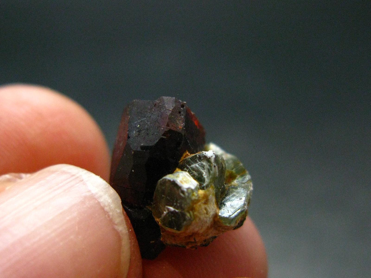 Rare Clinohumite Crystal on Matrix from Afghanistan - 6.95 Carats